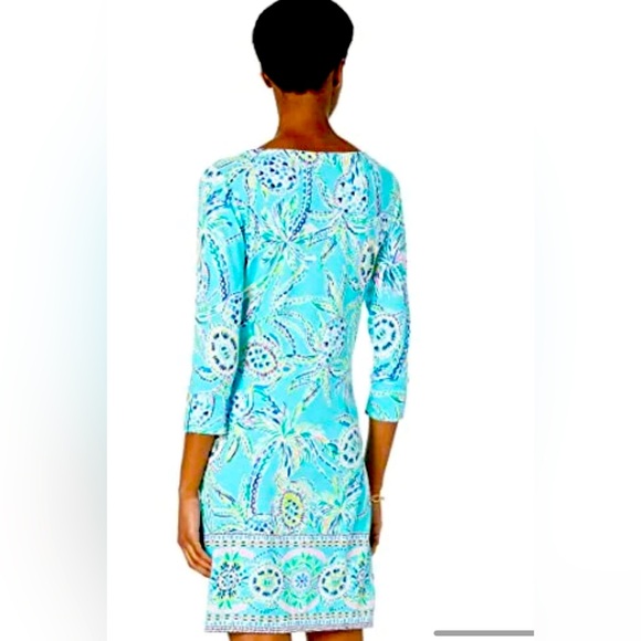 Lilly Pulitzer NWT Sophie Dress Bermuda Blue Turtle Szn $148 Size Xl - Picture 2 of 5